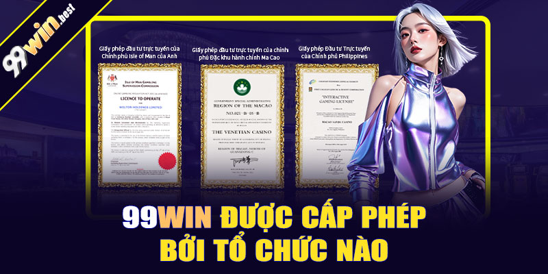 99win được cấp phép bởi tổ chức nào?